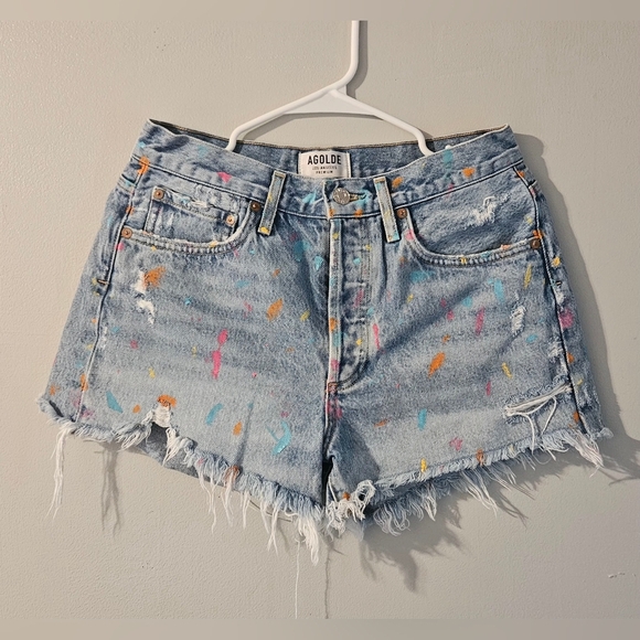 Agolde Pants - 💜AGOLDE  Los Angeles Premuim Shorts Size 26 Cut Off Distressed Light Wash 🩷